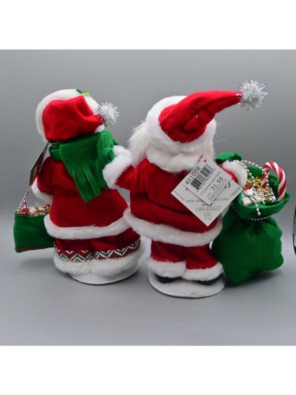 Annalee Christmas Candy Santa & Mrs. Christmas Candy Pair Of 2 - Picture 3 of 7